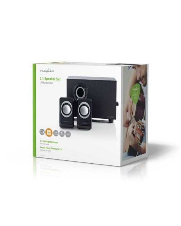 Nedis CSPR10021BK Акустическая Система 2.1 / Контроль громкости / 33W / Для компьютера Черные