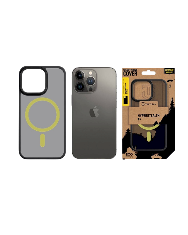 Дополнительное изображение книги «Tactical MagForce Hyperstealth 2.0 Cover Защитный чехол для iPhone 13 Pro / чёрный/жёлтый»