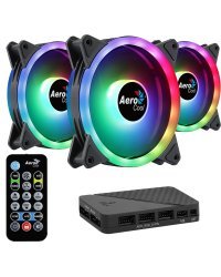 Aerocool DUO 12 PRO ARGB 12cm Комплект кулеров для компьютера с дистанционным управлением
