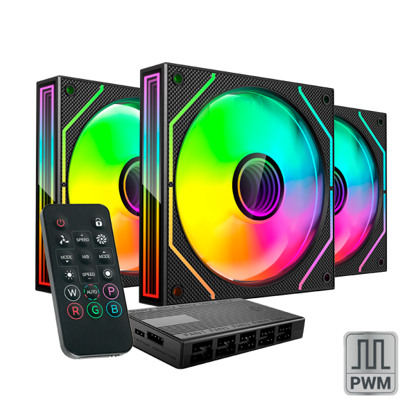 Mars Gaming MF3DPROKIT ARGB 120mm Комплект кулеров для компьютера с дистанционным управлением
