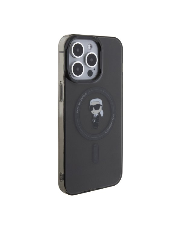 Karl Lagerfeld IML Ikonik MagSafe Case Защитный чехол для iPhone 15 Pro Max / чёрный
