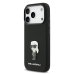 Обложка книги «Karl Lagerfeld Liquid Silicone Metal Ikonik Case Защитный чехол для iPhone 17 Pro / чёрный»