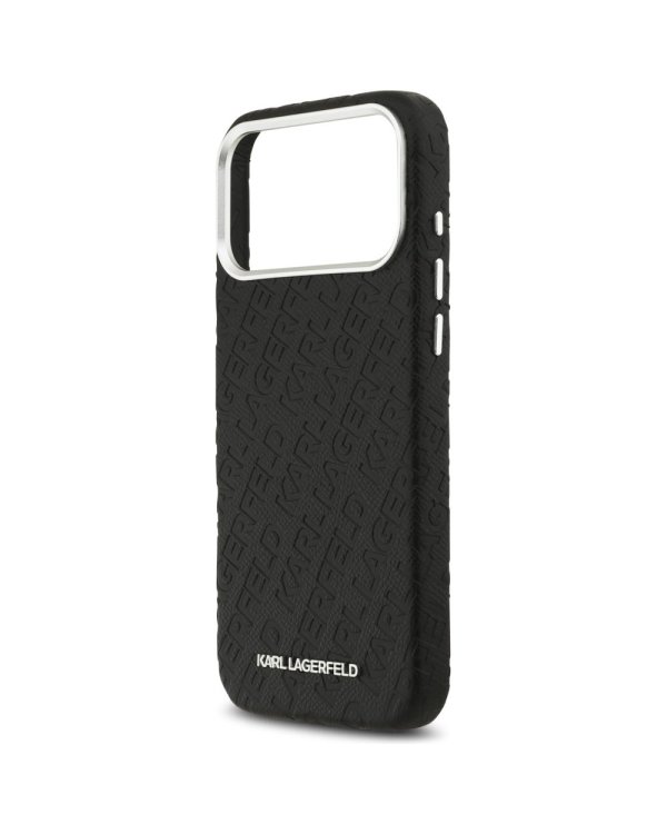 Karl Lagerfeld Grained PU Repeated Logo MagSafe Case Чехол для Apple iPhone 17 Pro Max