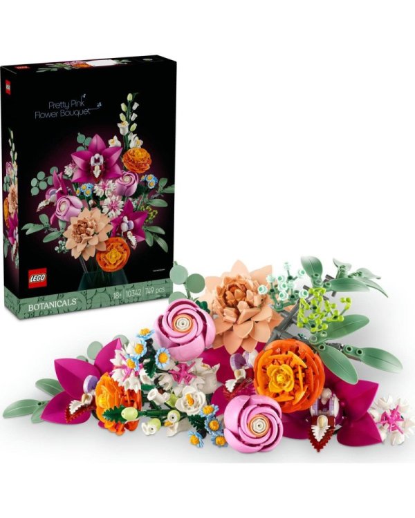 LEGO ICONS 10342 The Botanical Collection - Pretty Pink Flower Bouquet конструктор