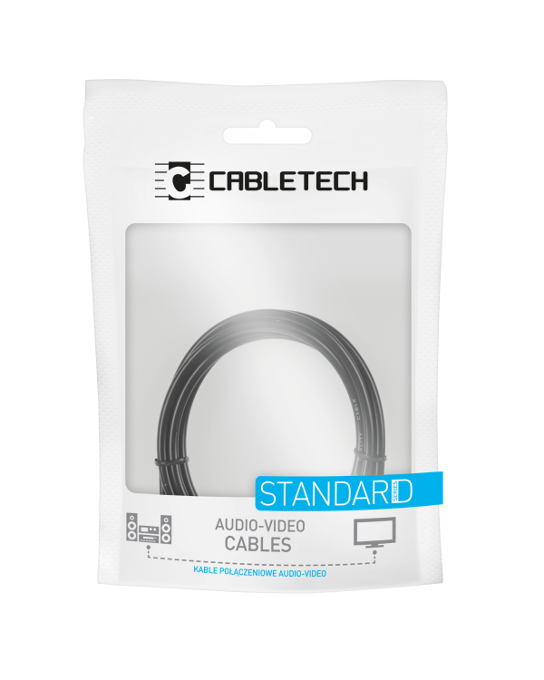 Дополнительное изображение книги «Cabletech Аудио Провод 3.5 mm (M) -> 2 x RCA (M) 1.8m Черный»