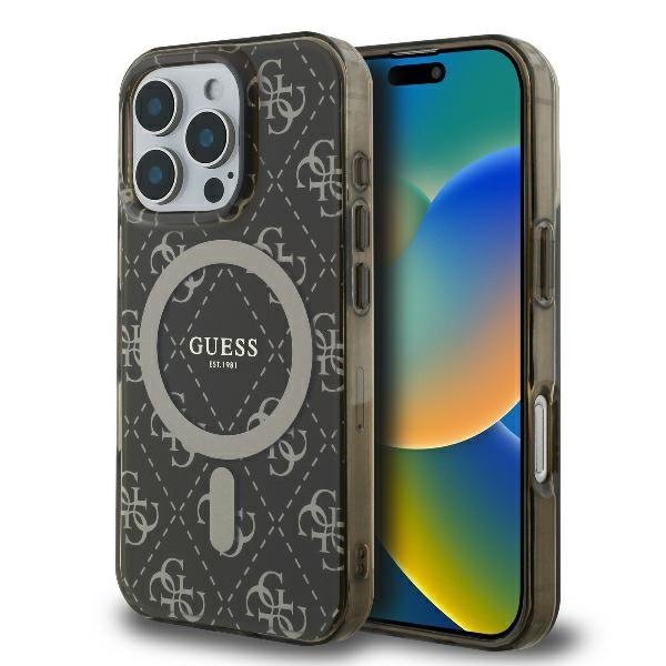 Guess IML 4G Background MagSafe Защитный Чехол для Apple iPhone 16 Pro