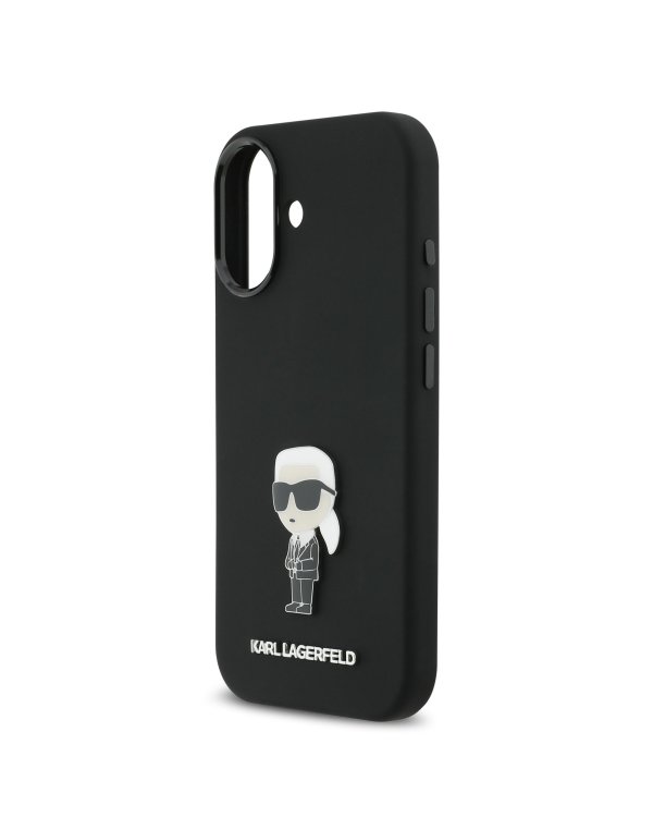 Дополнительное изображение книги «Karl Lagerfeld Liquid Silicone Metal Ikonik Case Защитный чехол для iPhone 17 / чёрный»