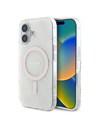 Guess IML 4G Background MagSafe Защитный Чехол для Apple iPhone 16 Plus