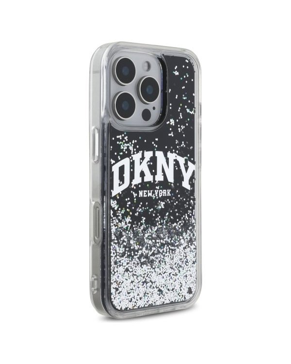 DKNY Liquid Glitter Arch Logo Защитный Чехол для Apple iPhone 16 Pro