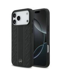 Mercedes Leather Laurel Leaves Stripes MagSafe Чехол для Apple iPhone 17 Pro Max