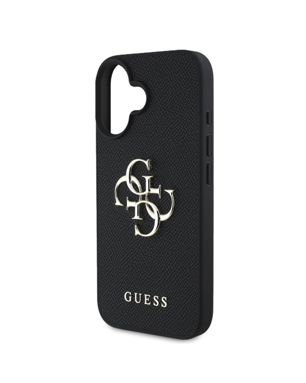 Guess PU Grained 4G Metal Logo Case Чехол для Apple iPhone 16