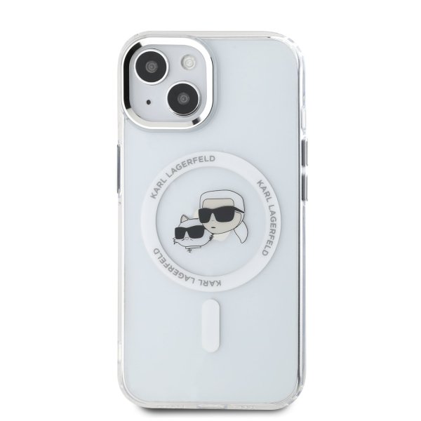 Karl Lagerfeld IML K&CH Heads Metal Frame MagSafe Case Защитный чехол для iPhone 14 / прозрачный