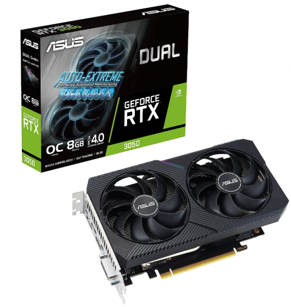 Asus Dual GeForce RTX 3050 Видеокарта 8GB GDDR6