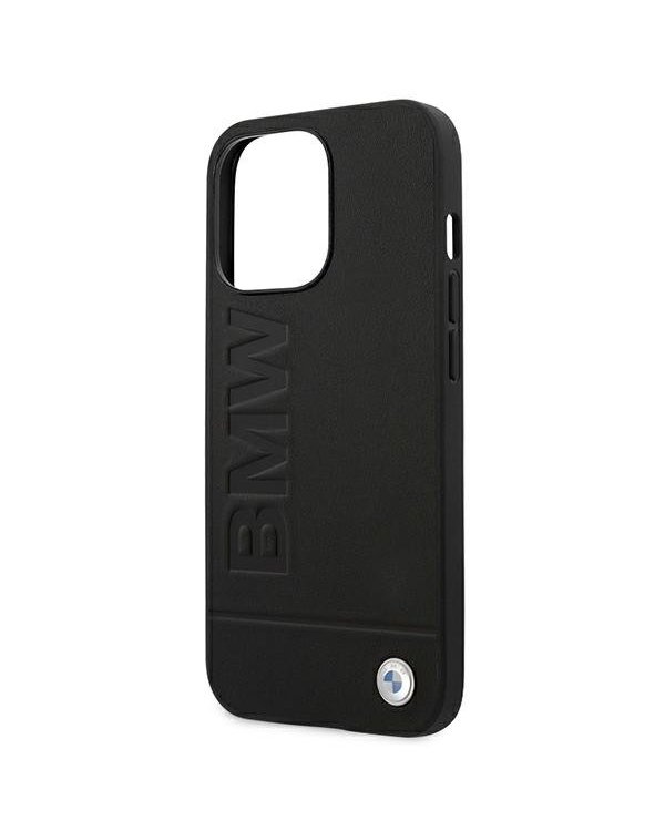 BMW BMHCP13LSLLBK Back Case Кожанный Чехол для телефона Apple iPhone 13 / 13 Pro Черный