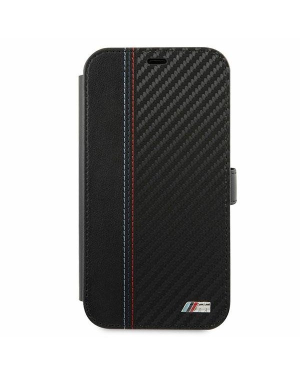 BMW BMFLBKP12MMCARBK M Collection Carbon Book Case Чехол для телефона Apple iPhone 12 / 12 Pro
