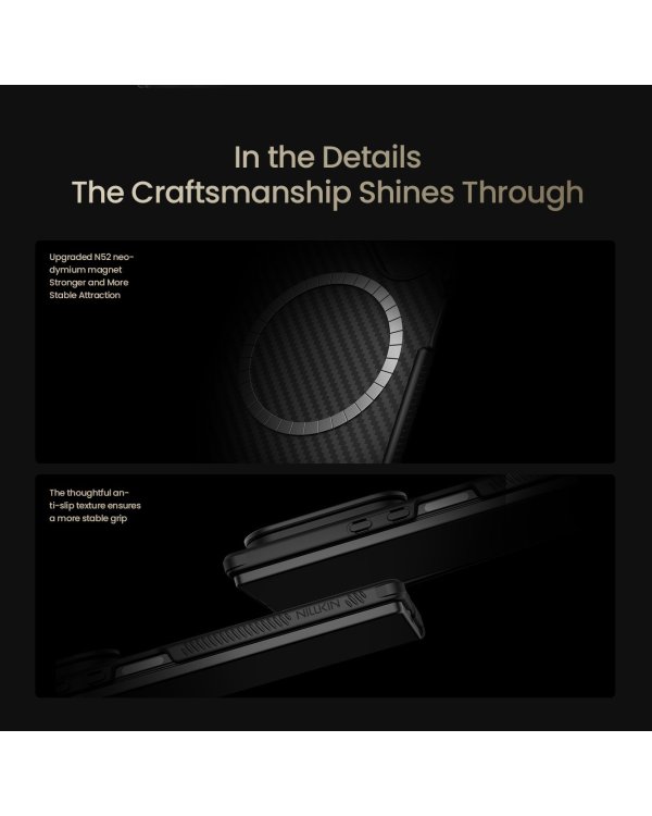 Дополнительное изображение книги «Nillkin CarboProp Aramid Magnetic Pen Slot Case Чехол для Samsung Galaxy Z Fold 7»