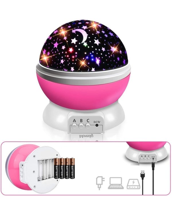 Дополнительное изображение книги «RoGer Night Light Rotating 360 Star Projector ночной свет LED Лампа»