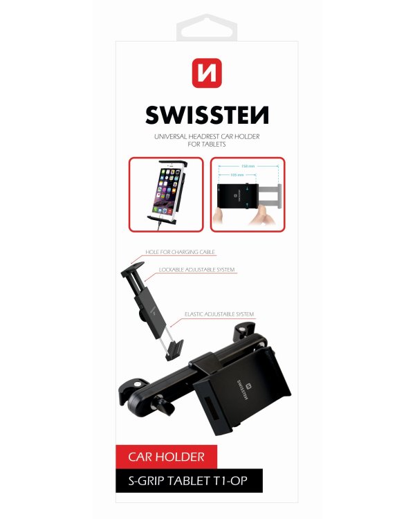 Swissten S-Grip T1-OP Универсальный Держатель На Подголовник для Планшетов / Телефонов / GPS