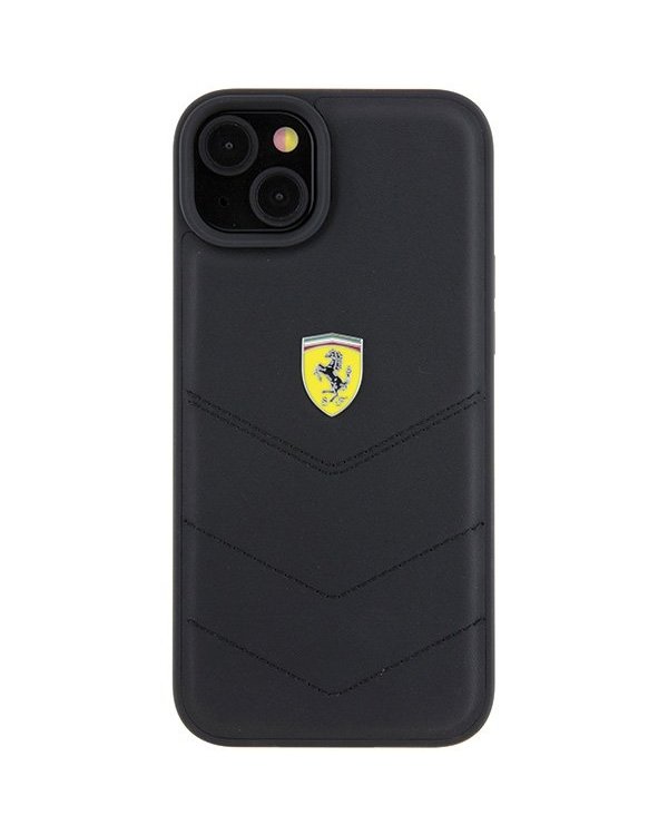 Ferrari Quilted Metal Logo Back Case Защитный Чехол для Apple iPhone 15 Plus