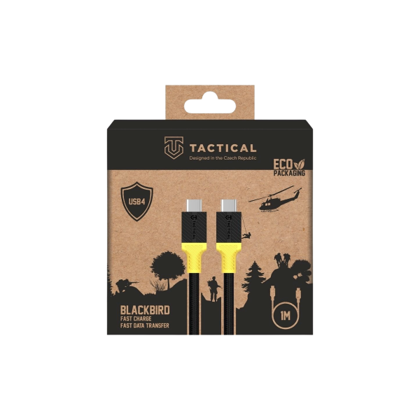 Tactical BlackBird USB4 Кабель 1m / чёрный/жёлтый