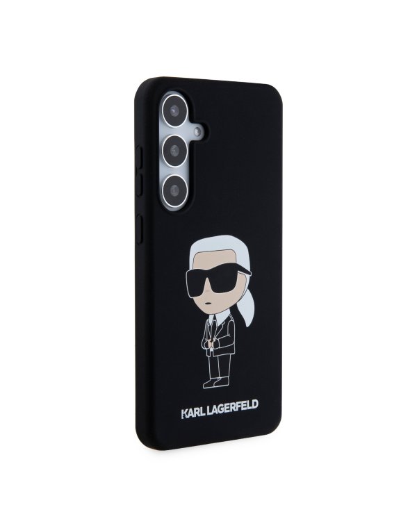 Karl Lagerfeld Liquid Silicone Ikonik NFT Case Защитный чехол для Samsung Galaxy S24+ / чёрный