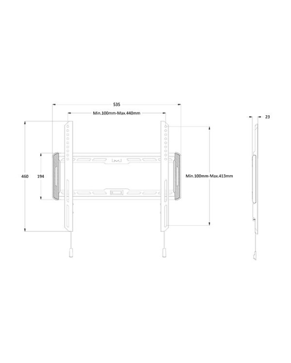 Multibrackets MB-1008 Фиксированный настенный ТВ кронштейн до 55" / 50kg