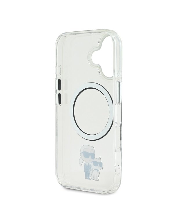 Karl Lagerfeld IML Karl and Choupette MagSafe Case Защитный чехол для iPhone 16 / прозрачный