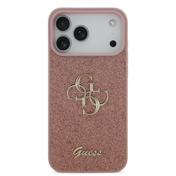 Обложка книги «Guess PU Fixed Glitter 4G Metal Logo Case Чехол для Apple iPhone 17 Pro Max»