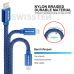 Swissten Textile Fast Charge 3A Lightning Кабель Для Зарядки и Переноса Данных 1.2m