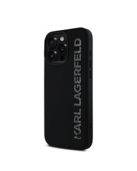 Karl Lagerfeld 3D Rubber Glitter Logo Case Чехол для Apple iPhone 16 Pro