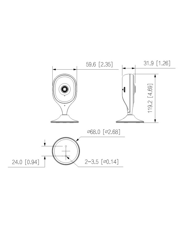 Dahua C5A Cube A1 IP камера WI-FI / 5 mpx / 2.8 mm