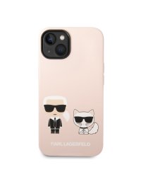 Karl Lagerfeld MagSafe Compatible Liquid Silicone Karl and Choupette Case Защитный чехол для iPhone 14 Plus / розовый