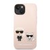 Karl Lagerfeld MagSafe Compatible Liquid Silicone Karl and Choupette Case Защитный чехол для iPhone 14 Plus / розовый