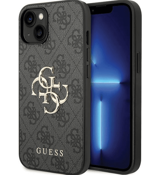 Guess PU Leather 4G Metal Logo Case Защитный Чехол для Apple iPhone 15
