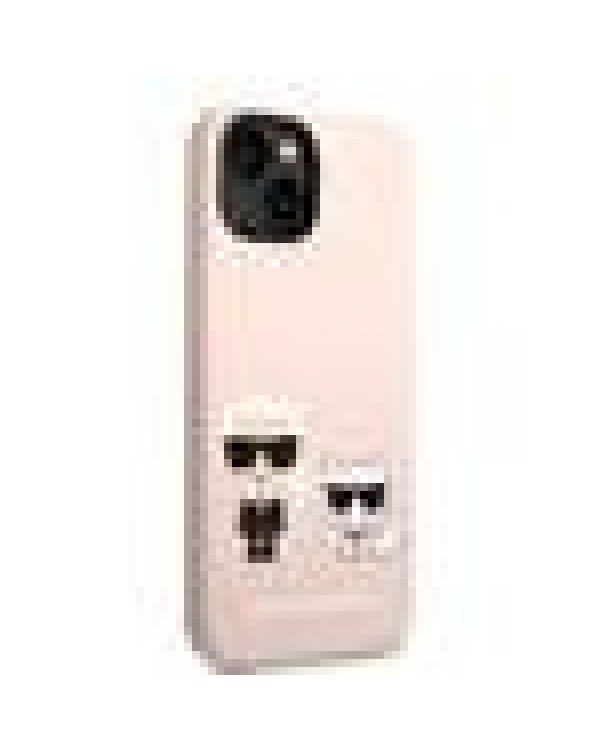 Karl Lagerfeld MagSafe Compatible Liquid Silicone Karl and Choupette Case Защитный чехол для iPhone 14 Plus / розовый
