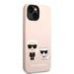 Karl Lagerfeld MagSafe Compatible Liquid Silicone Karl and Choupette Case Защитный чехол для iPhone 14 Plus / розовый