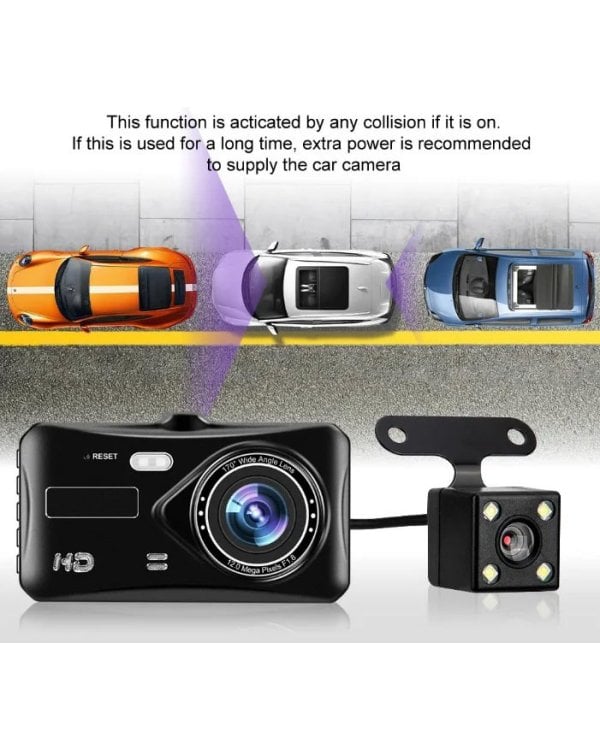 RoGer 2in1 DVR3 Автомобильный видеорегистратор и камера заднего вида / Full HD / 170' / G-Sensor / MicroSD / LCD 4''