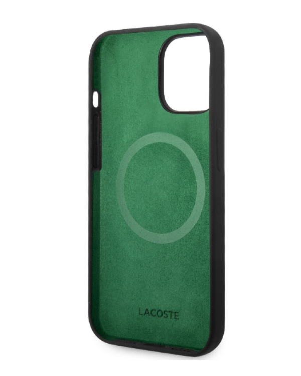 Lacoste Liquid Silicone Microfiber Croc Logo MagSafe Case Чехол для Apple iPhone 13 / 14 / 15