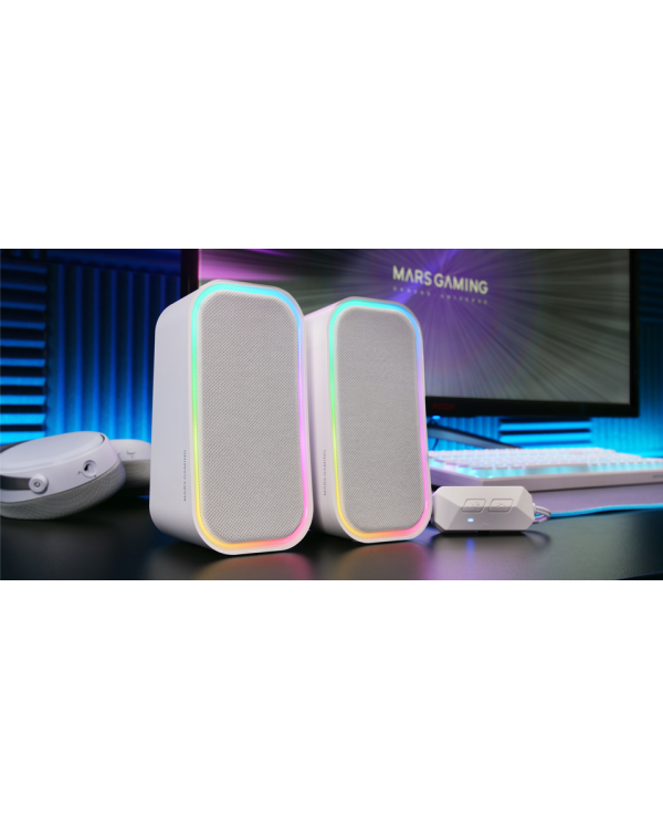 Mars Gaming MSOMW USB DSP Стерео система для ПК 20W / RGB / Bluetooth 5.3