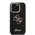 Guess PU Grained 4G Logo Stand Camera Frame Case Защитный чехол для iPhone 15 Pro / чёрный