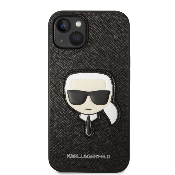 Karl Lagerfeld PU Saffiano Karl Head Case Защитный чехол для iPhone 14 Plus / чёрный