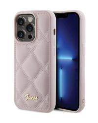 Guess Quilted Metal Logo Case Защитный Чехол для Apple iPhone 15 Pro Max