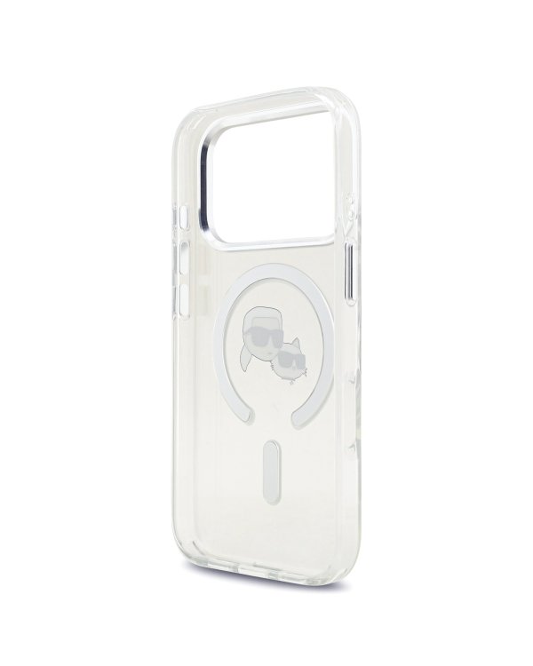 Karl Lagerfeld IML K&CH Heads Metal Frame MagSafe Case Защитный чехол для iPhone 17 Pro / прозрачный