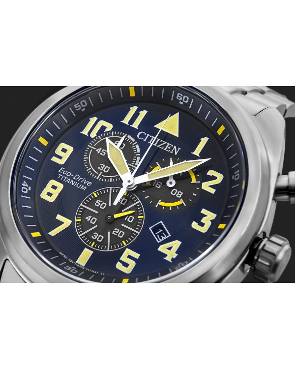 Citizen AT2480‑81L Eco‑Drive Super Titanium Chronograph Мужские Часы