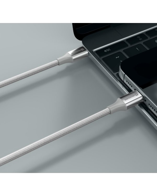 Swissten Textile II USB-C - Lightning Kабель для передачи данных и зарядки 1.5m