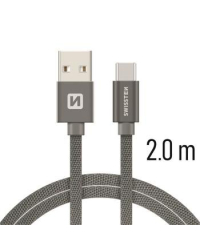 Swissten Textile Универсальный Quick Charge 3.1 USB-C USB Кабель данных 2м