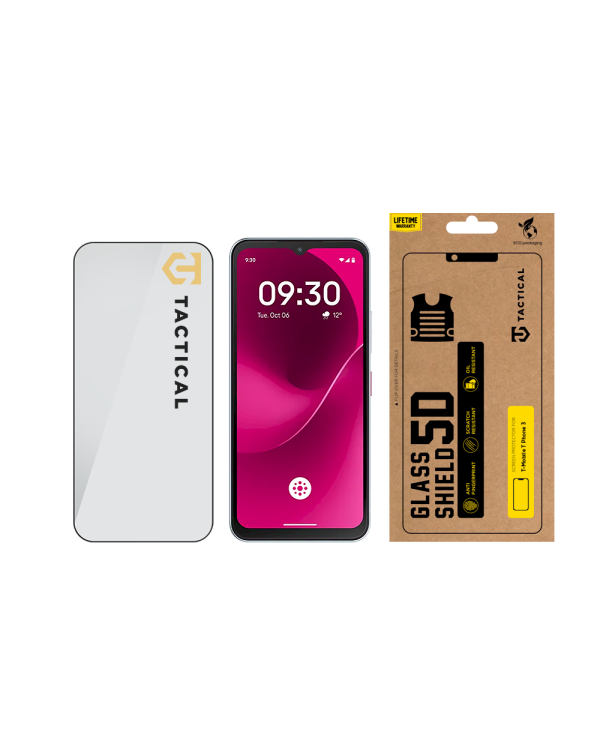Tactical Glass Shield 5D Защитное стекло для T-Mobile T Phone 3 / чёрный