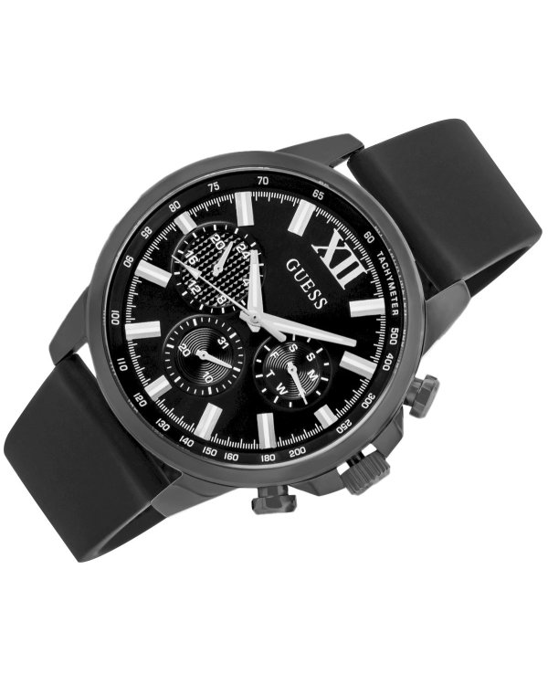 Дополнительное изображение книги «Guess Walker Chronograph Мужские Часы Black Silicone 44mm»