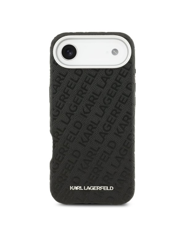 Karl Lagerfeld Grained PU Repeated Logo MagSafe Case Защитный чехол для iPhone Air / чёрный