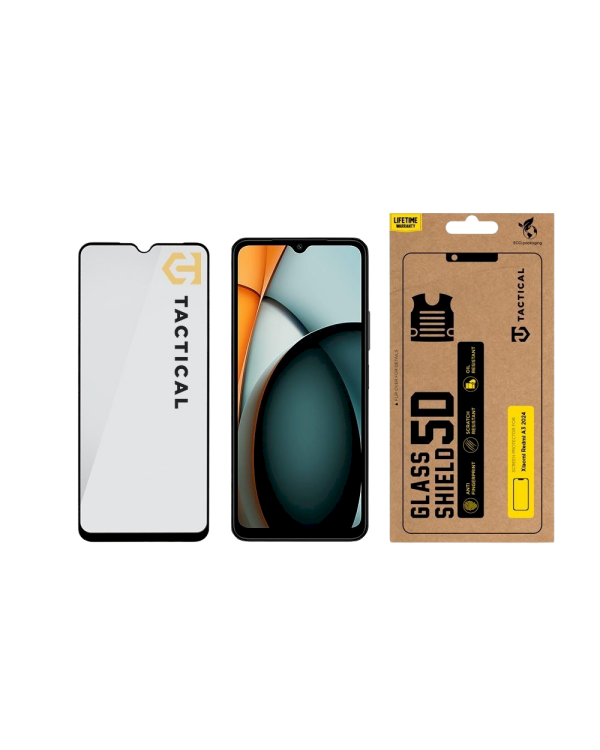 Tactical Glass Shield 5D Защитное стекло для Xiaomi Redmi A3 2024 / чёрный